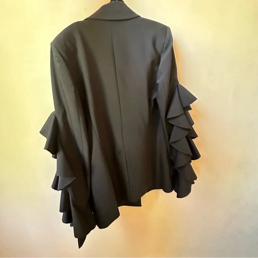 NWT Ellery Gold Band Ruffle Sleeve Jacket - Picture 3 of 11